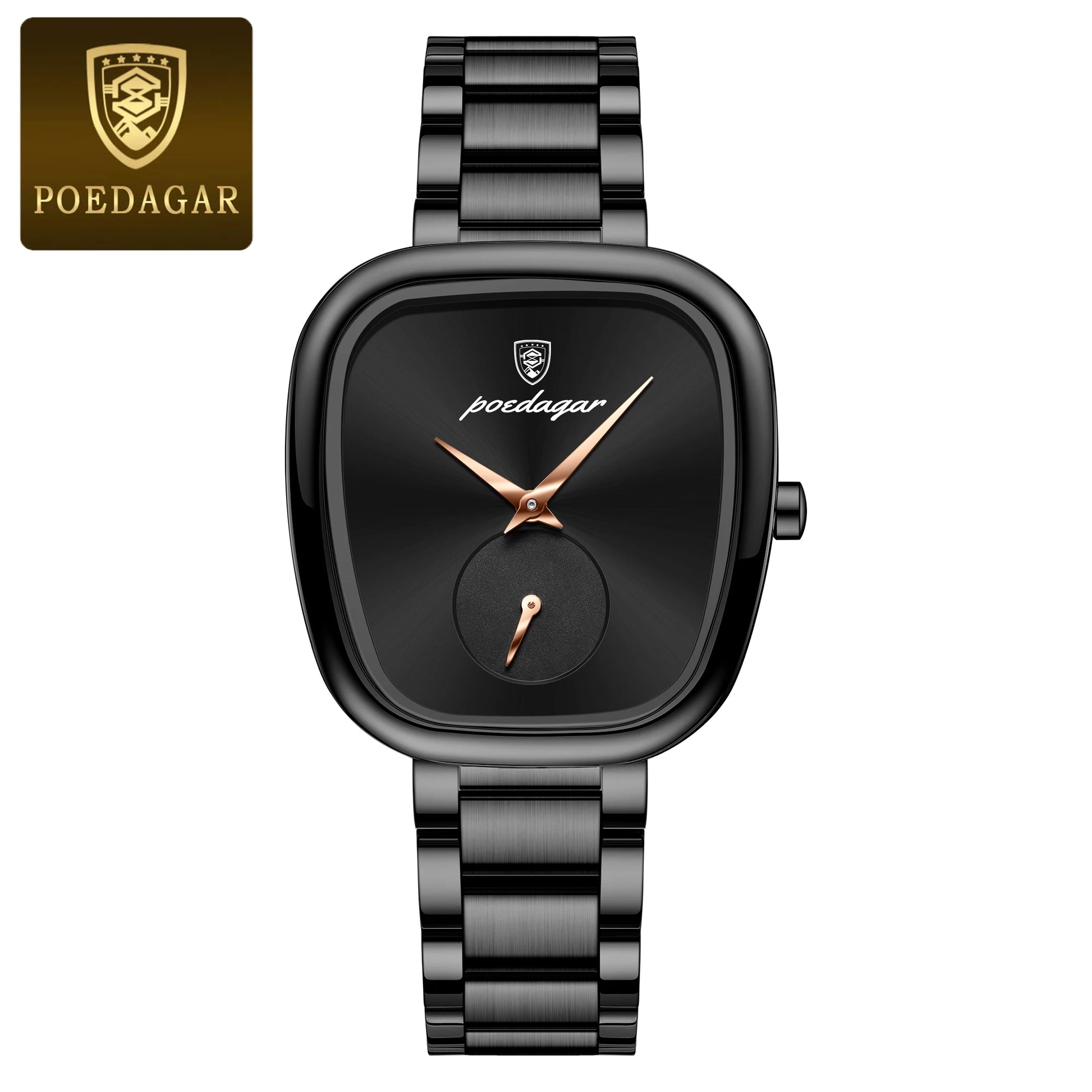 Reloj POEDAGAR elegante de lujo para mujer, Reloj de cuarzo de acero inoxidable resistente al agua para mujer, relojes informales de alta calidad para mujer