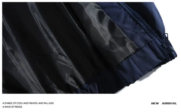 Chaqueta reflectante a rayas para hombre, ropa informal estilo Hip Hop, abrigo con cremallera, cortavientos