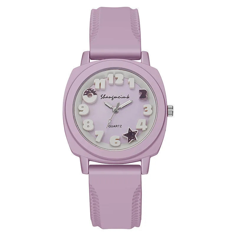 Reloj lindo de cuarzo para niños Relojes de pulsera con correa de silicona de moda de alta calidad