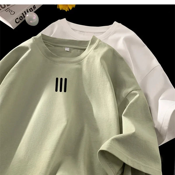 Camisetas de gran tamaño para hombre, Camiseta de algodón para hombre, camisetas con estampado de moda para hombre