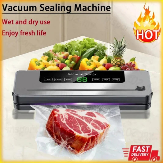 Máquina selladora al vacío eléctrica, envasado de alimentos secos/húmedos, bolsas de sellado al vacío, almacenamiento de alimentos, máquina envasadora al vacío para Cocina