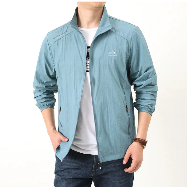 Chaqueta de senderismo de secado rápido para hombre, abrigos impermeables con protección solar UV, para deportes al aire libre, pesca, Camping, correr, verano