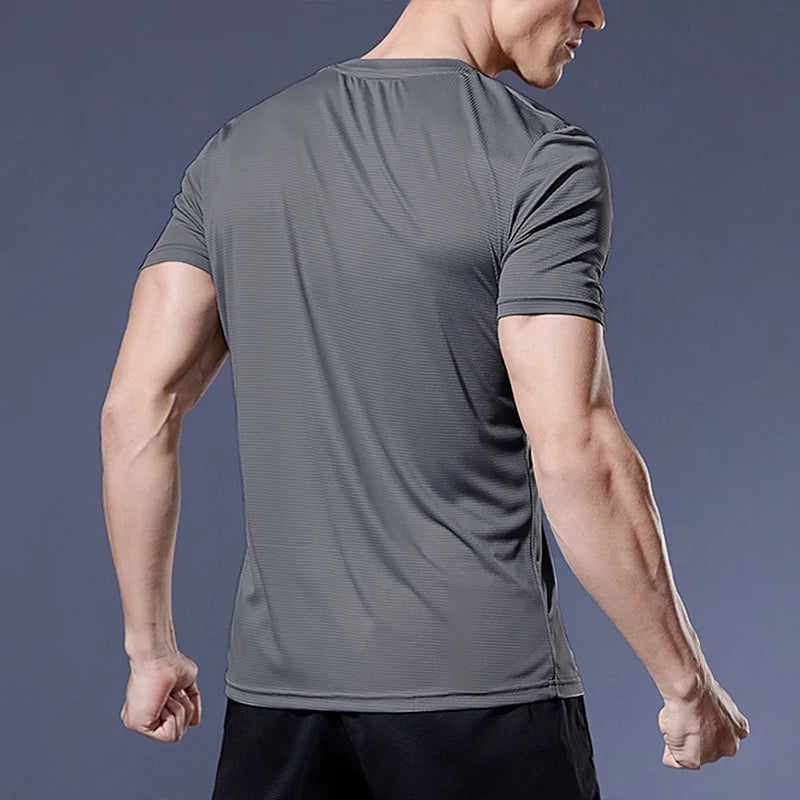 Camisetas deportiva para hombre, Camiseta deportiva de compresión de secado rápido, gimnasio y Fitness