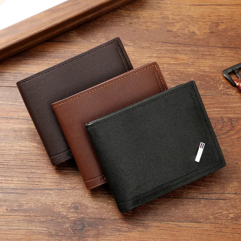 Billetera plegable con inserciones para hombre, monederos delgados con imagen, tarjeteros de identificación, bolsas con capacidad de protección Vintage