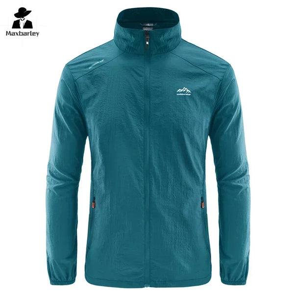 Chaqueta de senderismo de secado rápido para hombre, abrigos impermeables con protección solar UV, para deportes al aire libre, pesca, Camping, correr, verano