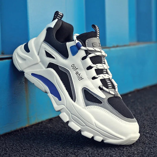 2025 nuevos zapatos de primavera para hombre, zapatos de malla transpirables de tendencia de primavera, zapatos deportivos y de ocio para correr, zapatos de moda, zapatos versátiles