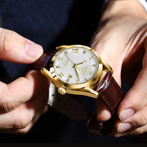 Reloj LIGE para Mujer, reloj de cuero de moda resistentes al agua para Mujer, Reloj de pulsera de lujo de marca