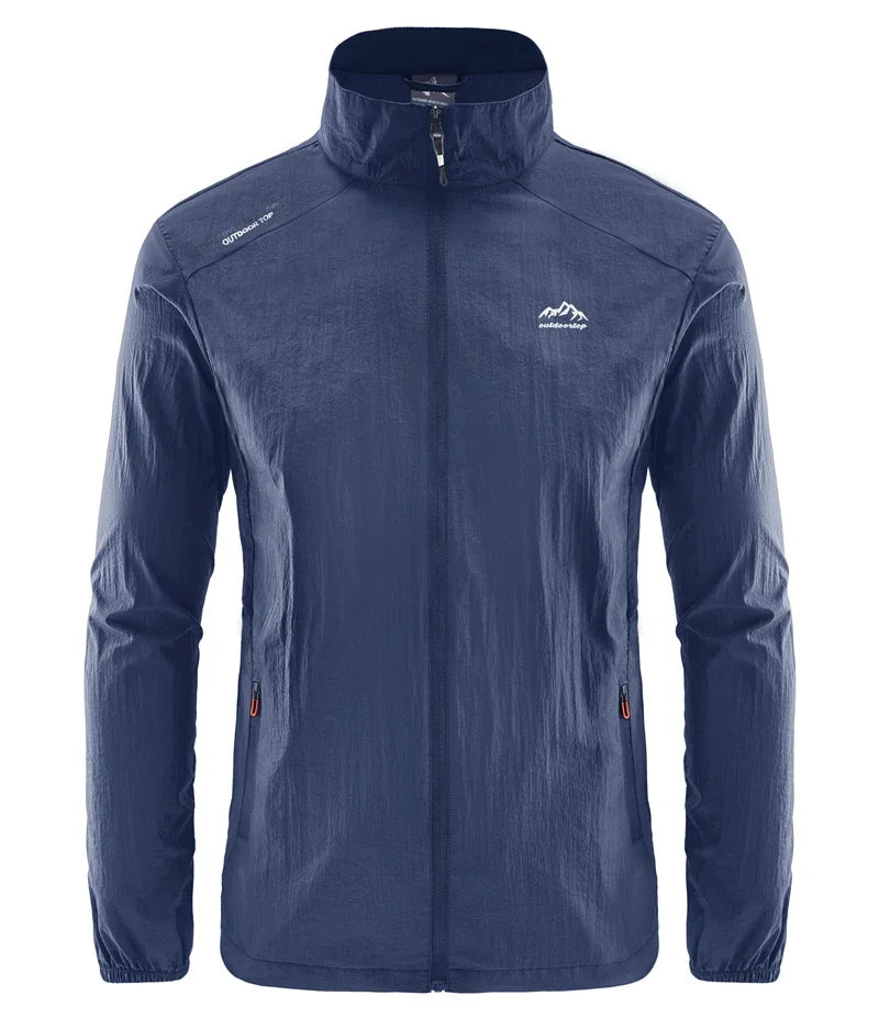 Chaqueta de senderismo de secado rápido para hombre, abrigos impermeables con protección solar UV, para deportes al aire libre, pesca, Camping, correr, verano