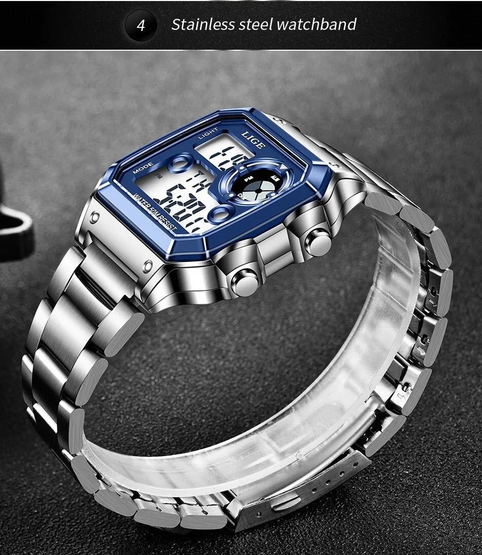 Nuevo reloj de marca de lujo para hombre, reloj digital de alta calidad para toda ocasión