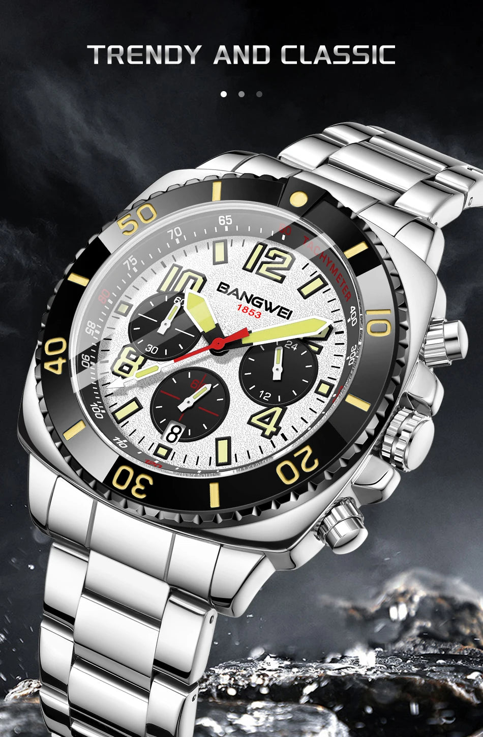 Nuevo reloj impermeable para hombres moda militar deportes cuarzo hombres reloj Casual fecha de negocios cronógrafo