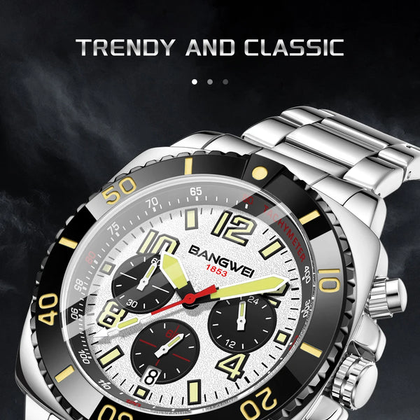 Nuevo reloj impermeable para hombres moda militar deportes cuarzo hombres reloj Casual fecha de negocios cronógrafo