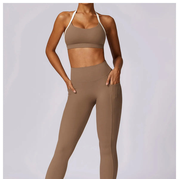 Conjunto deportivo para mujer, conjunto de 2 unidades ajustables y cómodos.