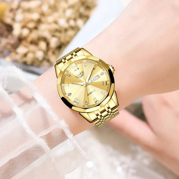 Reloj de pulsera LIGE de cuarzo a la moda, reloj resistente al agua de lujo de marca elegante
