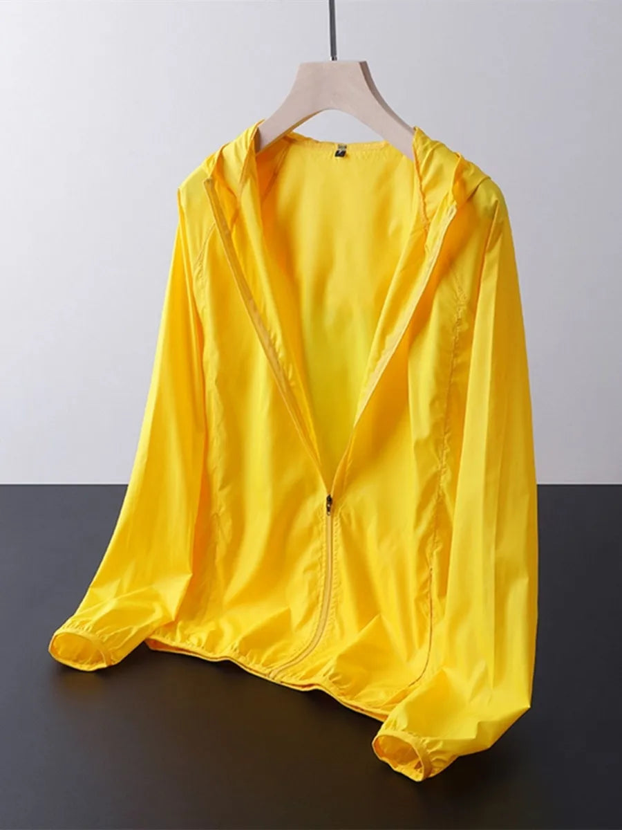 Ropa de protección solar impermeable para acampar, chaqueta fina ligera y transpirable para bicicleta, abrigo deportivo de secado rápido para hombres y mujeres, cortavientos