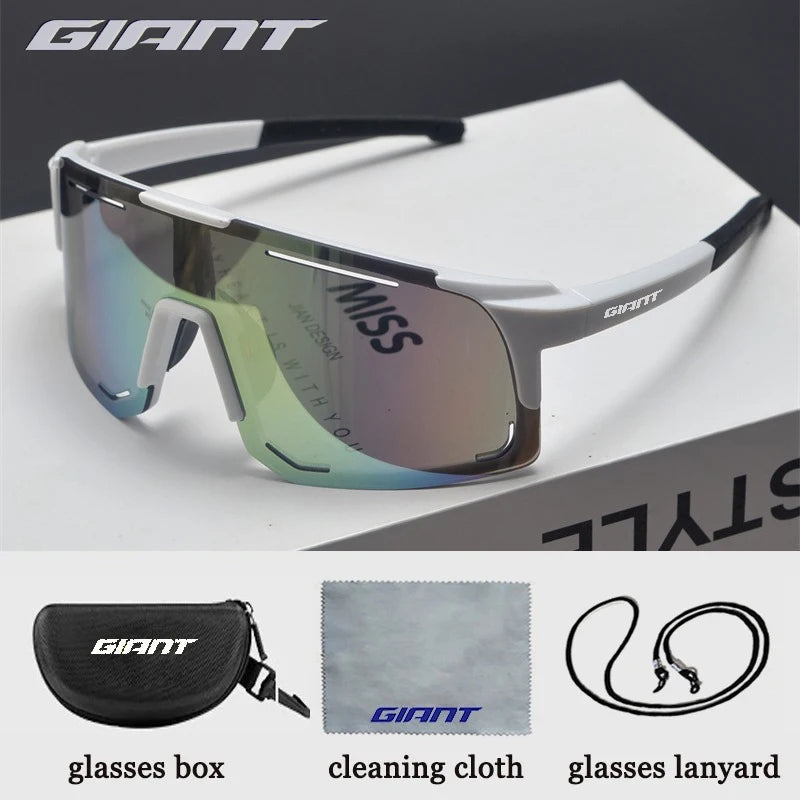Giant 【Grado Profesional】Gafas de sol para ciclismo y pesca: protección UV, antideslumbrantes, resistentes a impactos, deportes al aire libre con estuche