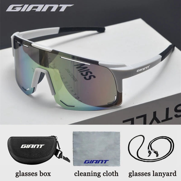 Giant 【Grado Profesional】Gafas de sol para ciclismo y pesca: protección UV, antideslumbrantes, resistentes a impactos, deportes al aire libre con estuche