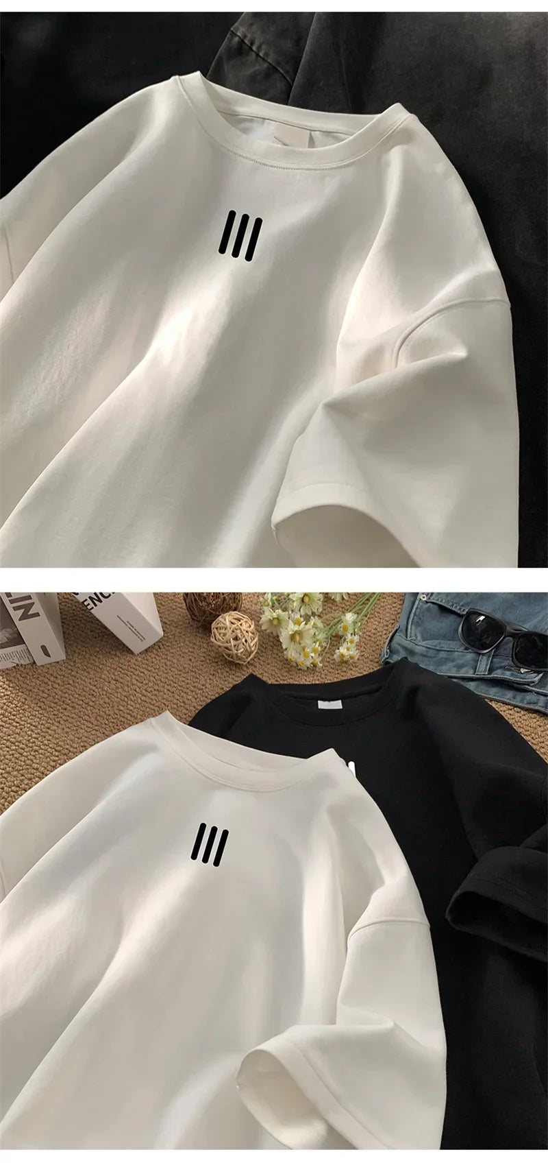 Camisetas de gran tamaño para hombre, Camiseta de algodón para hombre, camisetas con estampado de moda para hombre
