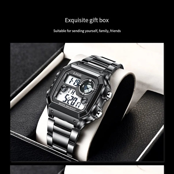 Nuevo reloj de marca de lujo para hombre, reloj digital de alta calidad para toda ocasión