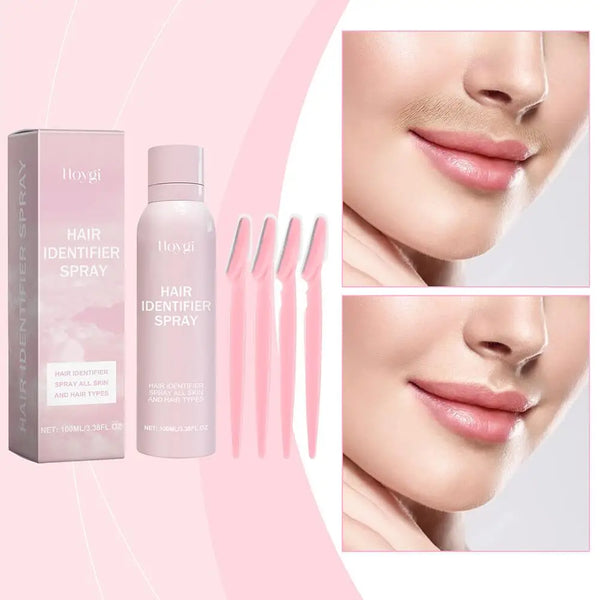 Spray identificador de vello facial, Spray de depilación facial de fórmula suave, eliminador de vello facial, 100ml, X4A5