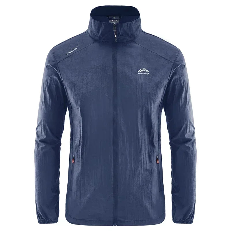 Chaqueta de senderismo de secado rápido para hombre, abrigos impermeables con protección solar UV, para deportes al aire libre, pesca, Camping, correr, verano