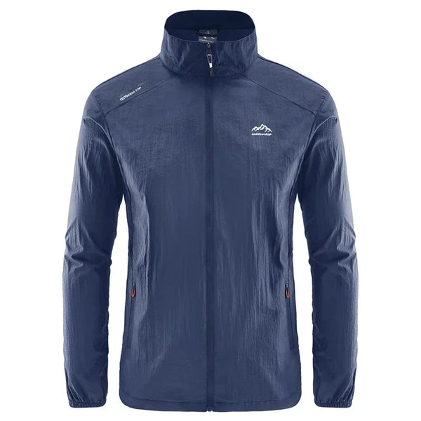 Chaqueta de senderismo de secado rápido para hombre, abrigos impermeables con protección solar UV, para deportes al aire libre, pesca, Camping, correr, verano