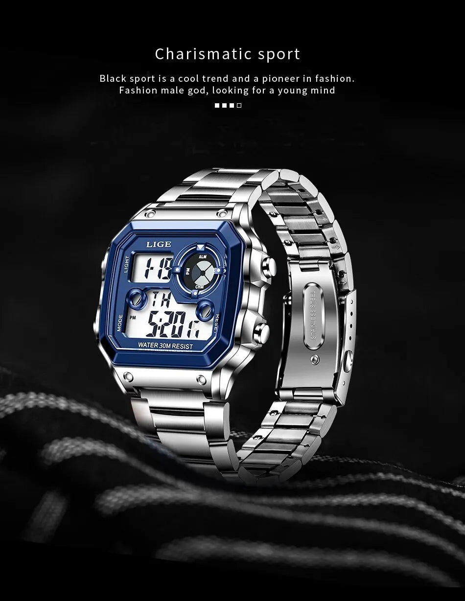 Nuevo reloj de marca de lujo para hombre, reloj digital de alta calidad para toda ocasión