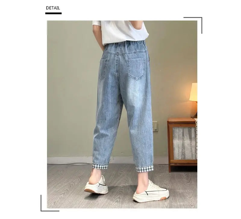 Pantalon holgado con bordado elegante para mujer, dale frescura y estilo a tu outfit