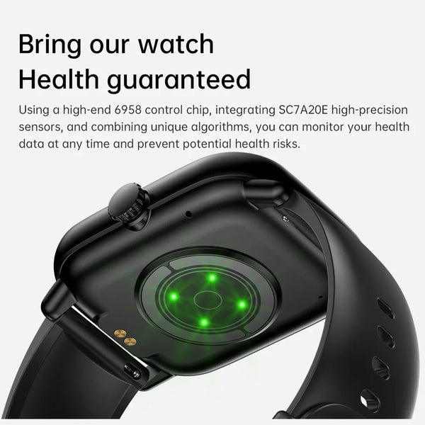 Reloj inteligente con Bluetooth, llamadas, música, relojes inteligentes para hombres, pantalla completamente táctil de 2,01 
