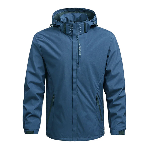 Chaqueta impermeable para hombre, impermeable exterior ligero con capucha para exteriores, chaqueta a prueba de viento para senderismo, chaquetas para escalar al aire libre