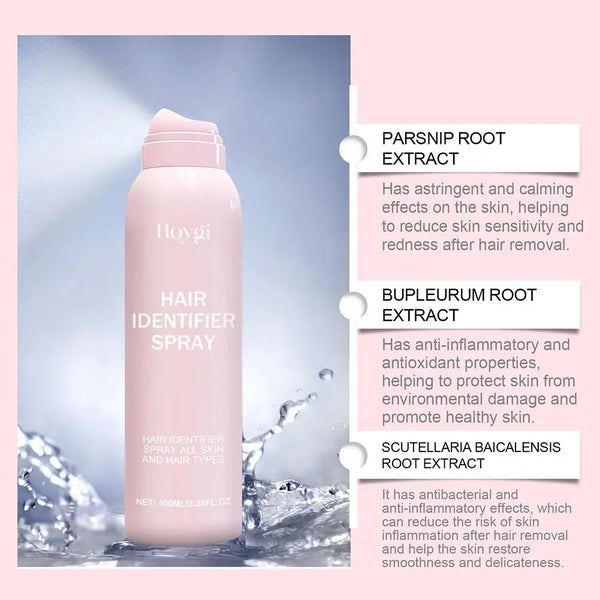 Spray identificador de vello facial, Spray de depilación facial de fórmula suave, eliminador de vello facial, 100ml, X4A5