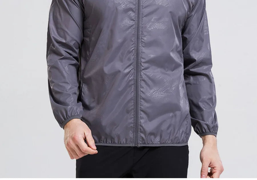 Ropa de protección solar impermeable para acampar, chaqueta fina ligera y transpirable para bicicleta, abrigo deportivo de secado rápido para hombres y mujeres, cortavientos