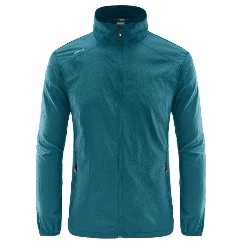 Chaqueta de senderismo de secado rápido para hombre, abrigos impermeables con protección solar UV, para deportes al aire libre, pesca, Camping, correr, verano