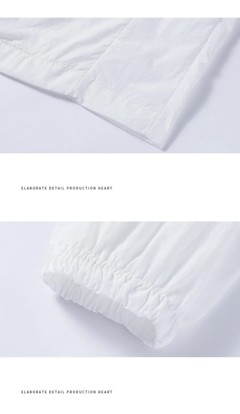 Chaqueta con capucha grande de seda helada de verano para hombres, ligera, transpirable, de secado rápido, ropa de pesca con protección solar, chaqueta con capucha a la moda