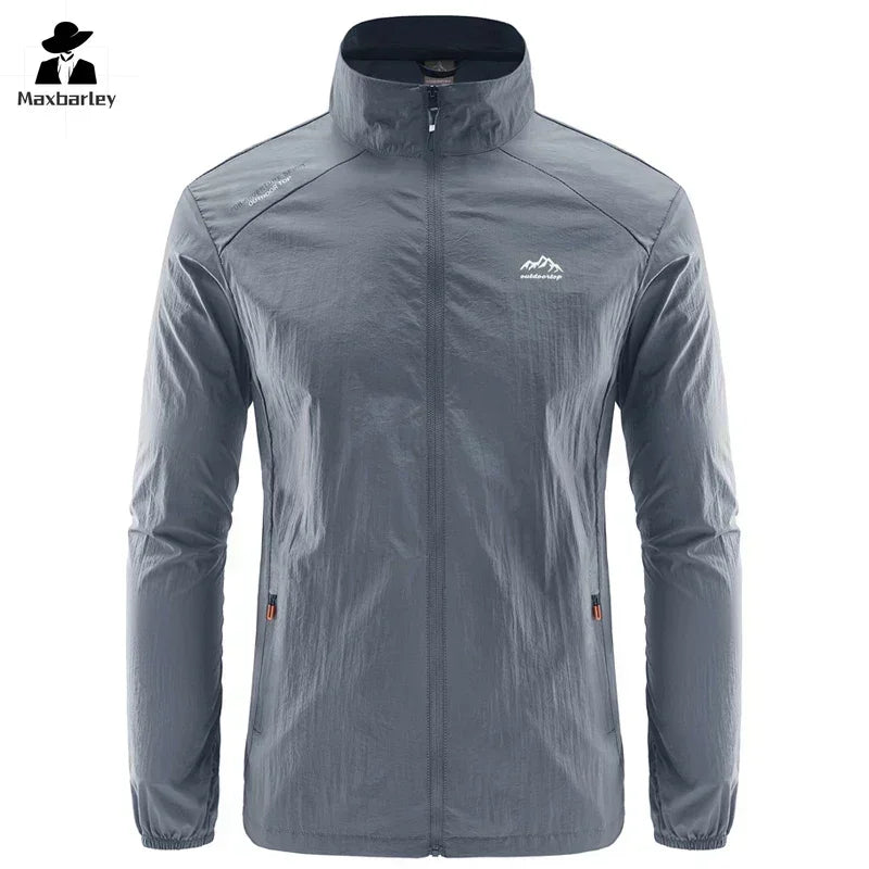 Chaqueta de senderismo de secado rápido para hombre, abrigos impermeables con protección solar UV, para deportes al aire libre, pesca, Camping, correr, verano