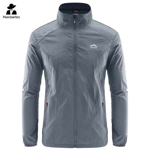 Chaqueta de senderismo de secado rápido para hombre, abrigos impermeables con protección solar UV, para deportes al aire libre, pesca, Camping, correr, verano