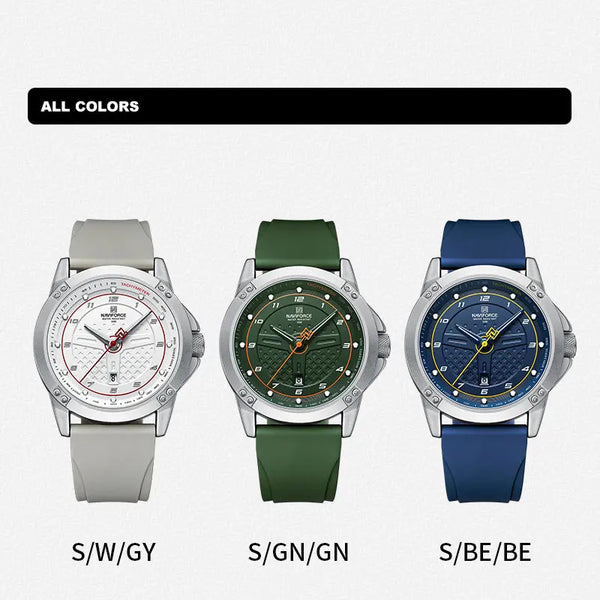 Reloj de pulsera informal de cuarzo, relojes impermeables a la moda para hombre, correa deportiva de silicona, reloj luminoso para hombre