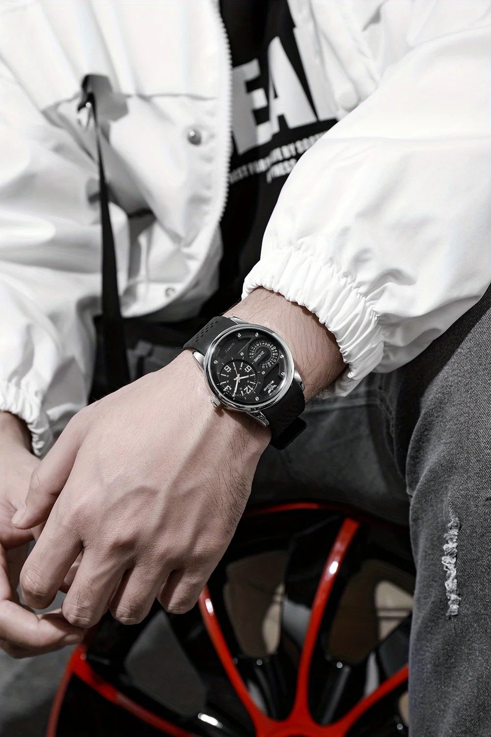 Los hombres deportivos de la moda miran los relojes de pulsera del cuarzo de la correa de silicona de la nueva llegada para el hombre analógico