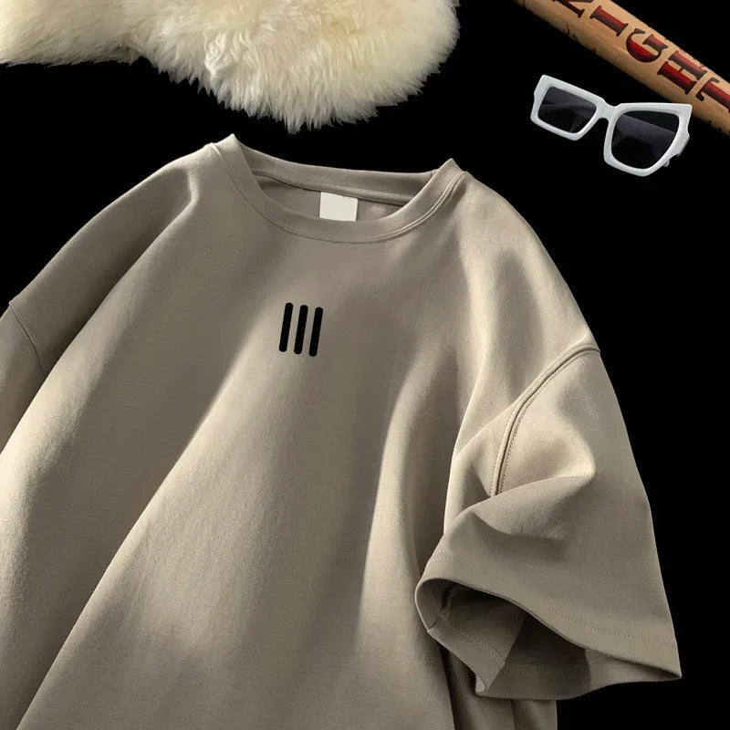 Camisetas de gran tamaño para hombre, Camiseta de algodón para hombre, camisetas con estampado de moda para hombre