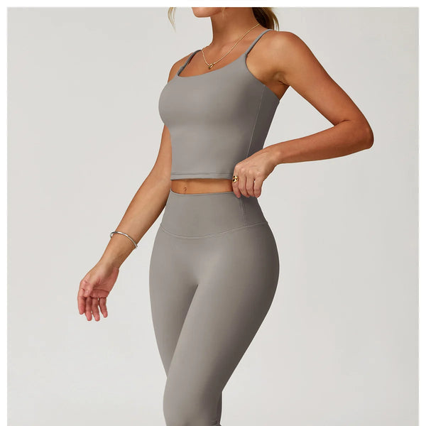 Conjunto deportivo de 2 piezas para mujer, atractivo y cómodo