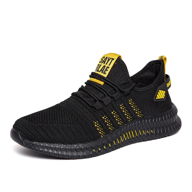 Zapatos de deporte a la moda para hombre, zapatos informales de malla con cordones, zapatillas ligeras transpirables para caminar, zapatos para hombre