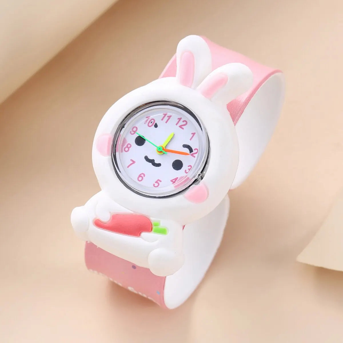 Reloj de dibujos animados 3D para niños, astronauta, aves de corral, frutas, flores, cuarzo, arcoíris, amor, pastel de cumpleaños, regalo para bebé, juguete