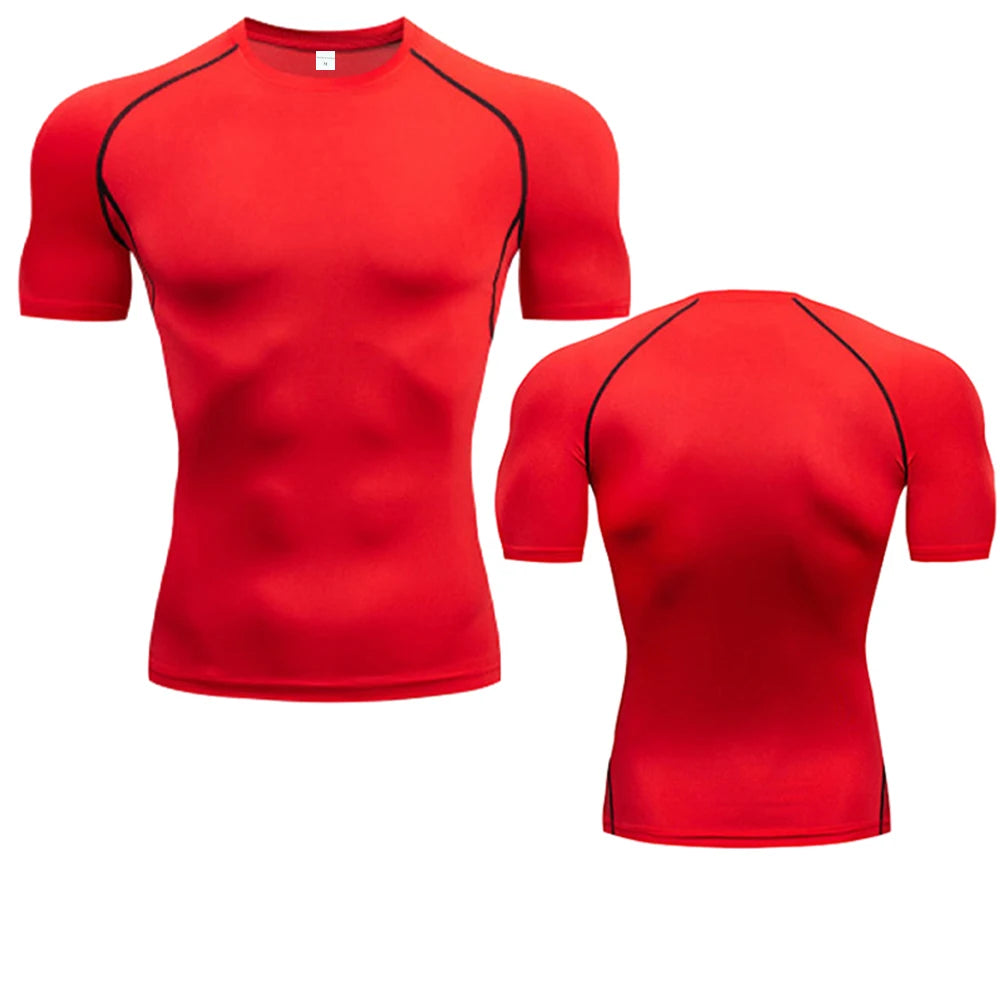 Camiseta de manga larga de compresión, camiseta negra de Fitness para hombre, ropa deportiva de secado rápido para gimnasio, protección solar, capa Base deportiva