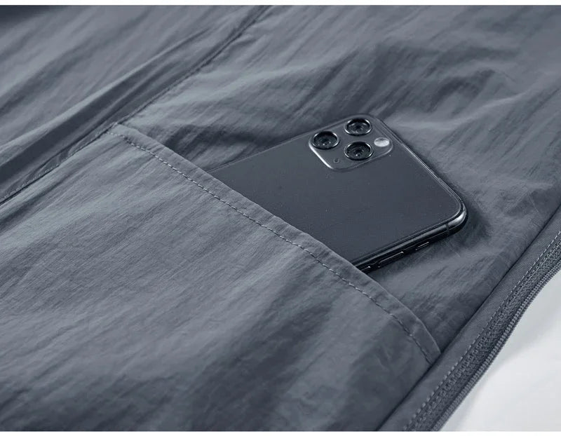 Chaqueta de senderismo de secado rápido para hombre, abrigos impermeables con protección solar UV, para deportes al aire libre, pesca, Camping, correr, verano