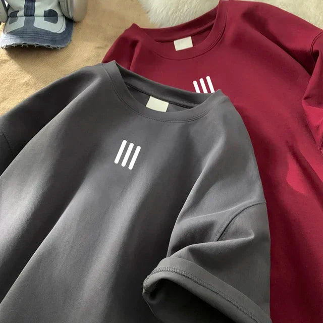 Camisetas de gran tamaño para hombre, Camiseta de algodón para hombre, camisetas con estampado de moda para hombre