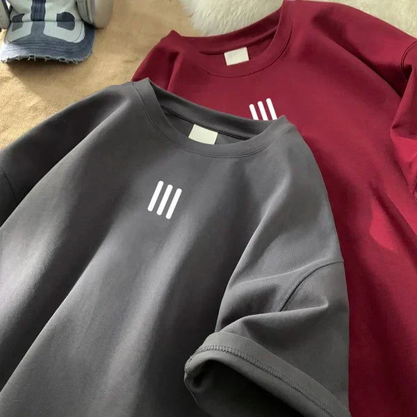 Camisetas de gran tamaño para hombre, Camiseta de algodón para hombre, camisetas con estampado de moda para hombre