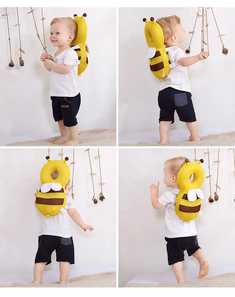 Nuevo Protector de espalda para aprender a caminar, almohada protectora anticaída de dibujos animados para bebé, cojín Protector de cabeza seguro para niños