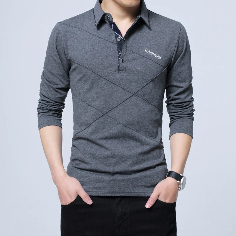 camisa de marca TFETTERS, Camiseta larga para hombre, camiseta de diseñador a rayas vuelto, Camiseta holgada informal ajustada de algodón para hombre de talla grande