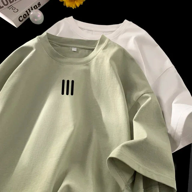 Camisetas de gran tamaño para hombre, Camiseta de algodón para hombre, camisetas con estampado de moda para hombre