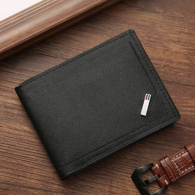 Billetera plegable con inserciones para hombre, monederos delgados con imagen, tarjeteros de identificación, bolsas con capacidad de protección Vintage