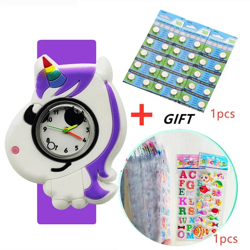 Reloj de unicornio juguetes para niños, relojes de cuarzo para niños, reloj para niños, reloj para bebé, regalo de Navidad